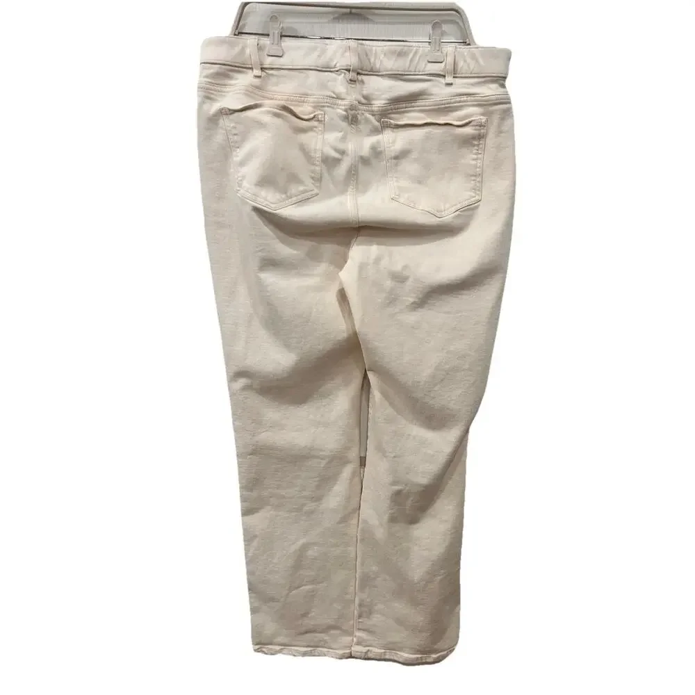 J Jill Denim Jeans Women Size 18T Cream/Off White Modern Slim Boot Cut Stretch - Picture 2 of 8